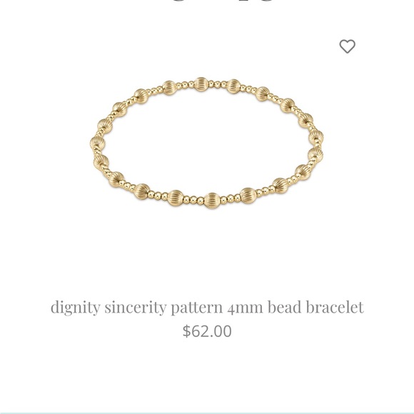 enewton • Honesty Sincerity Pattern 6mm Bead Bracelet Gold